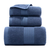Three-piece cotton towel set folded