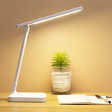 Touch dimmable LED desk and reading lamp with USB charging