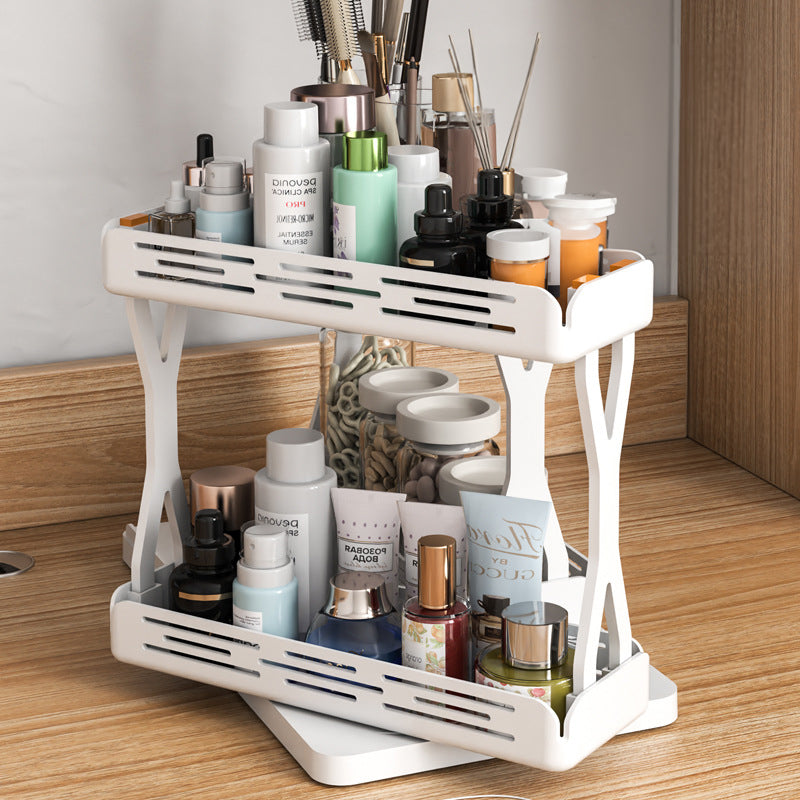 Rotating pull-out spice rack organiser