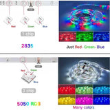 Flexible LED strip light with adhesive backing