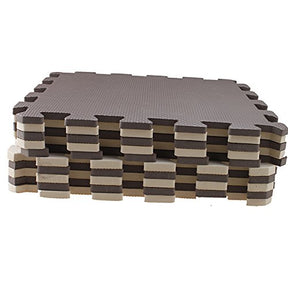 EVA foam interlocking floor tiles in wood effect