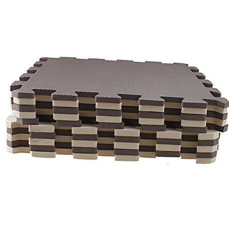 EVA foam interlocking floor tiles in wood effect