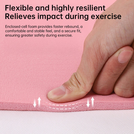 Non-slip textured surface of the mat