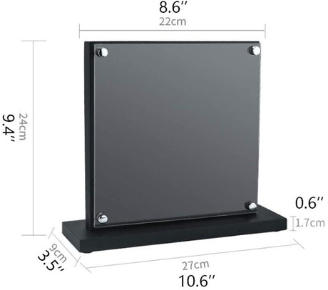 Double-sided magnetic knife block side view
