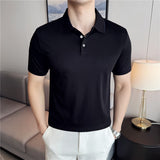 Polo shirt in deep black