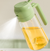 Oil spray bottle in lemon green