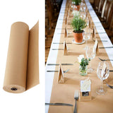 Kraft paper roll being unrolled