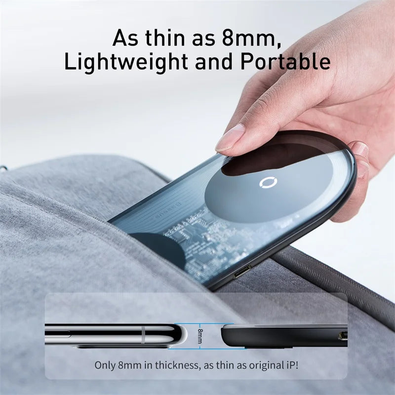 Wireless charging pad in white