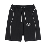 Mens Piping Drawstring Shorts Casual Gym Running Training S M L XL