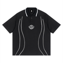 Mens Piping Detail Polo Shirt Short Sleeve Smart Casual S M L XL