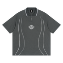 Mens Piping Detail Polo Shirt Short Sleeve Smart Casual S M L XL