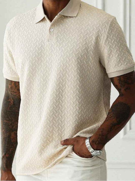 Men’s Solid Color Slim Fit Shirt – Short Sleeve Casual Tee
