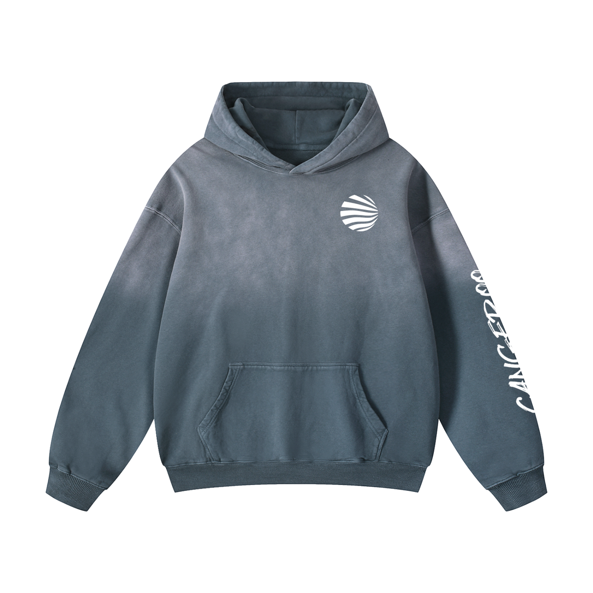 Mens Heavyweight Sunfade Hoodie Pullover Streetwear S M L XL