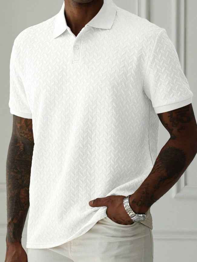 Men’s Solid Color Slim Fit Shirt – Short Sleeve Casual Tee