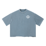 Mens Vintage Wash Boxy T-Shirt Oversized Streetwear S M L XL